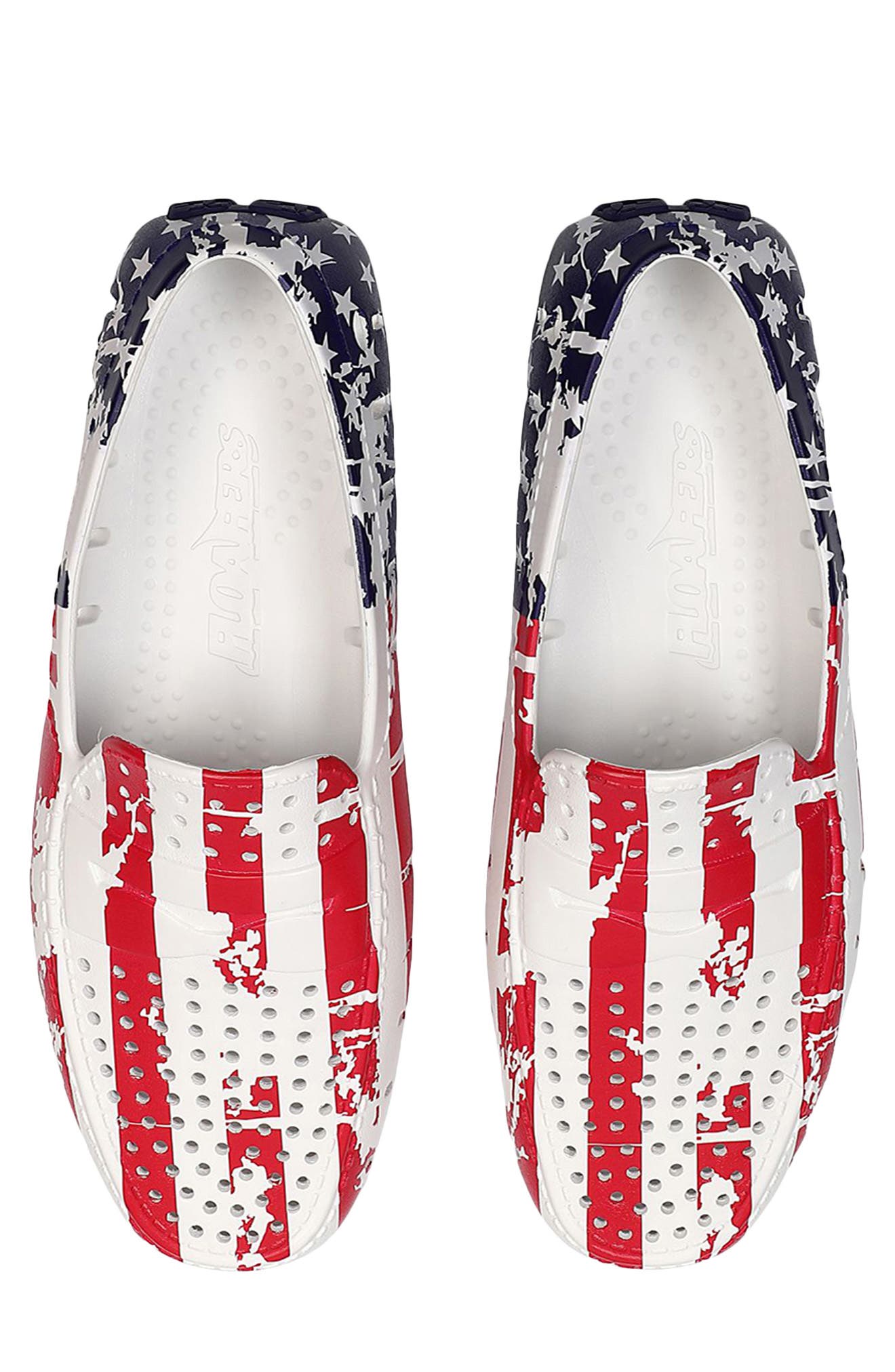 FLOAFERS Country Club Driver Loafer, Alternate, color, Old Glory