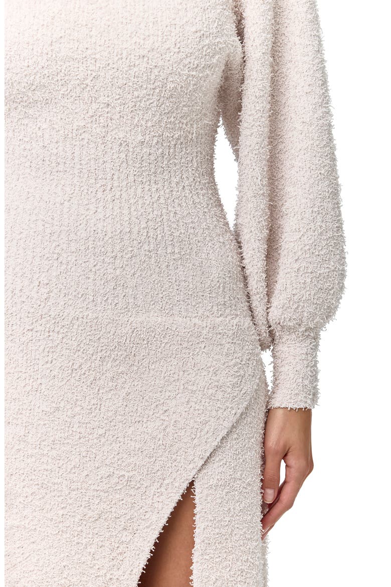 Fuzzy Knit Maxi Dress, Alternate, color, BONE