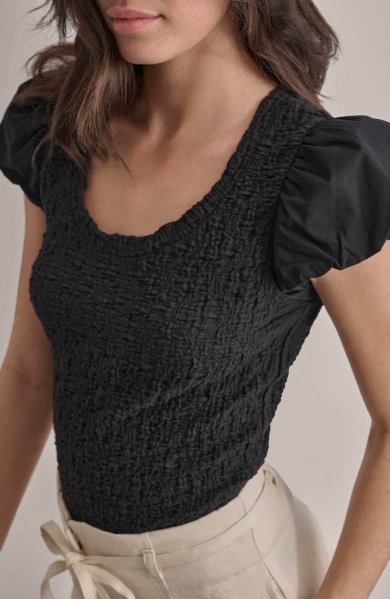 DKNY Puff Sleeve Top, Alternate, color,