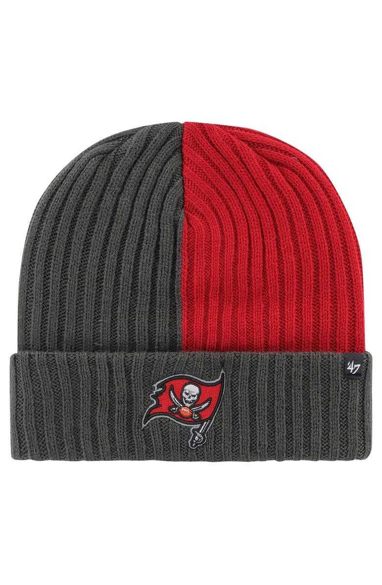 '47 Men's '47 Pewter Tampa Bay Buccaneers Fracture Cuffed Knit Hat, Main, color, 