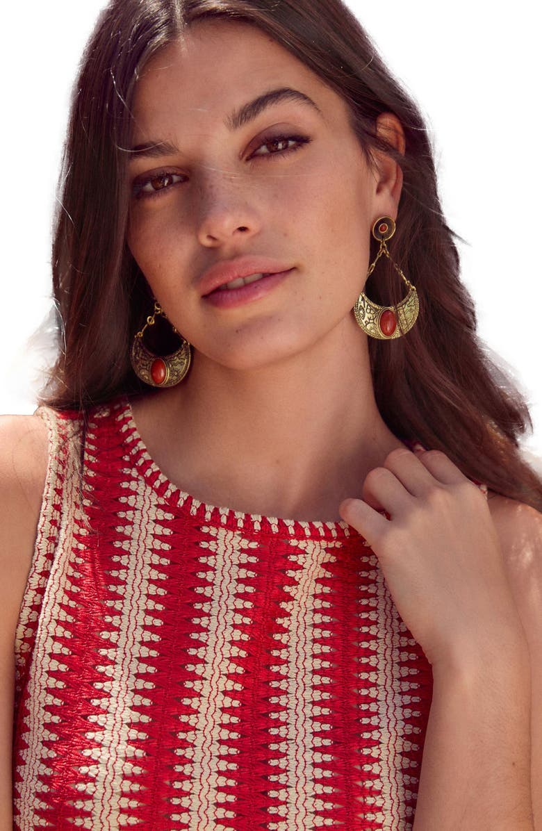 NEXT Open Stitch Sleeveless Minidress, Alternate, color, Red Multi