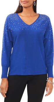 Chaus Bling V-Neck Sweater