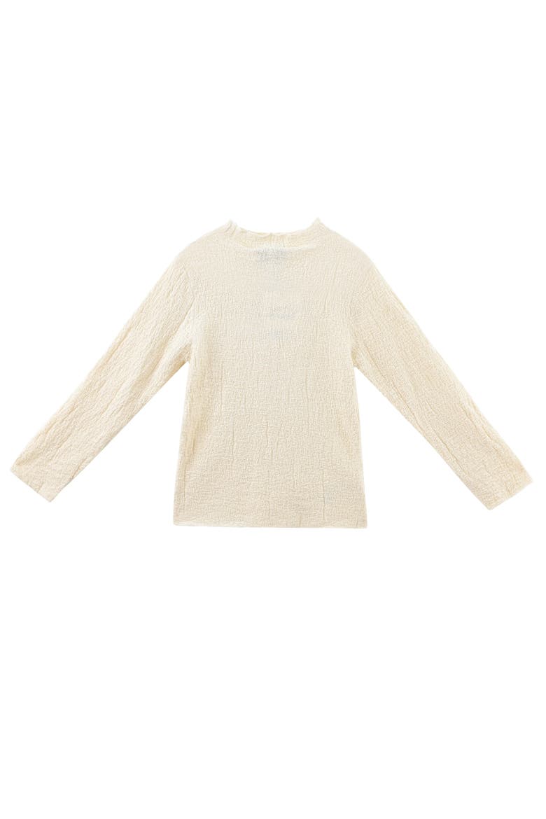 Ribbed Sweater with Lace Skirt, Alternate, color, Cream
