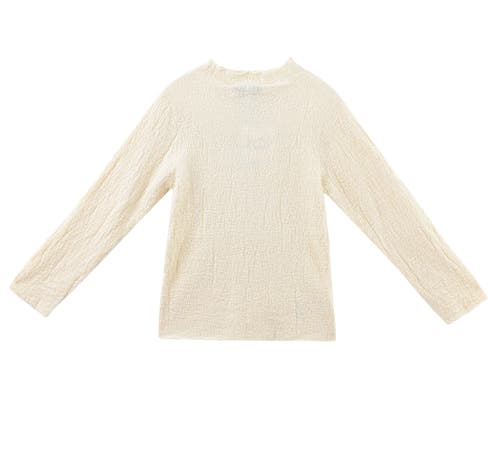 Sweet Cactus Ribbed Sweater With Lace Skirt In White