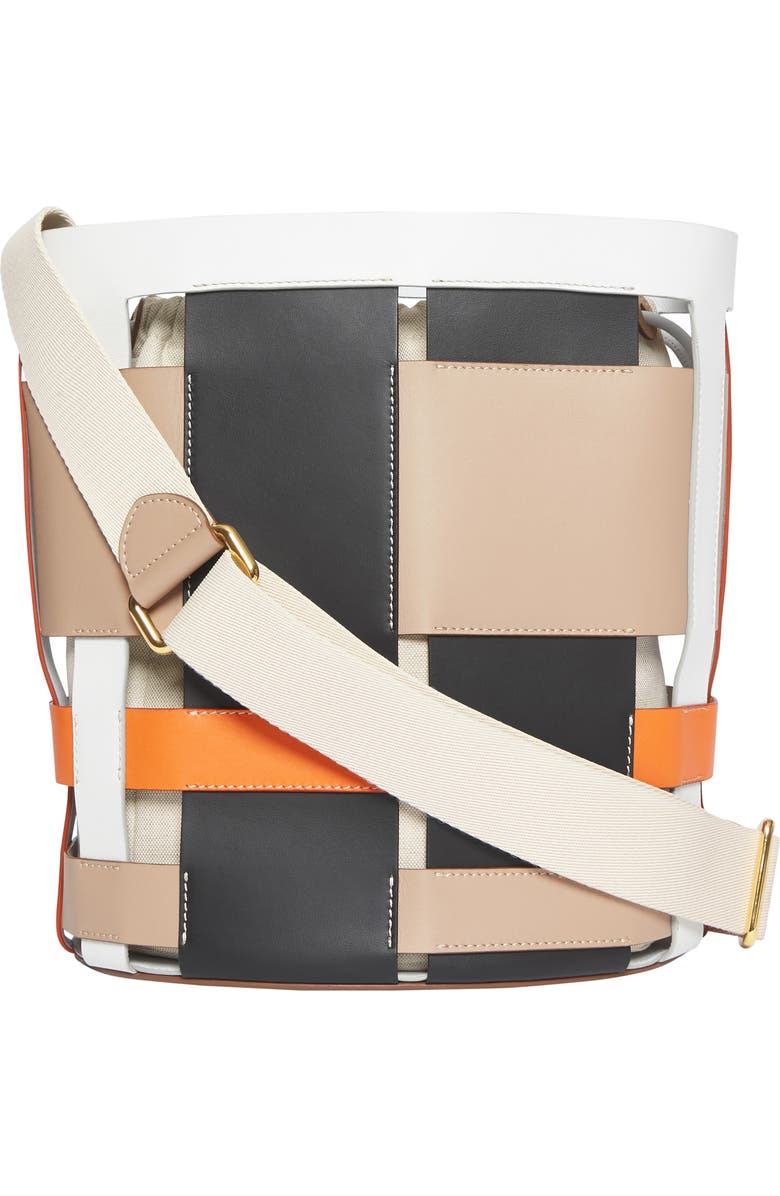 Burberry Small Foster Leather Bucket Bag, Alternate, color,