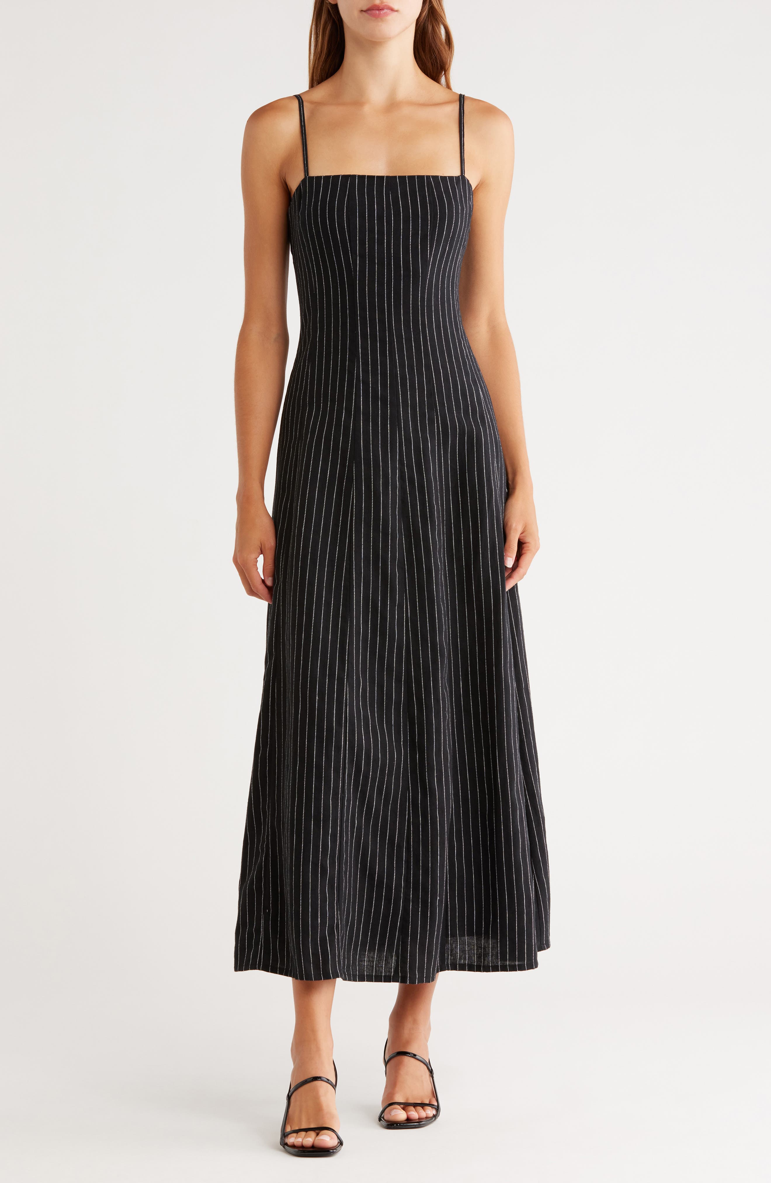rag & bone Bianca Pinstripe Midi Dress
