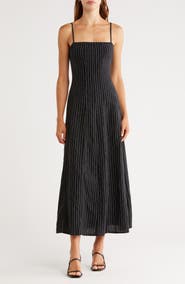 rag & bone Bianca Pinstripe Midi Dress