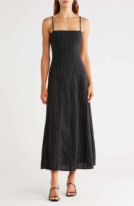 rag & bone Bianca Pinstripe Midi Dress