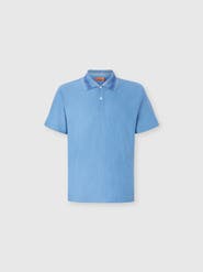 UM Jacquard Cotton Polo Shirt With Tone-on-tone Zigzag Design