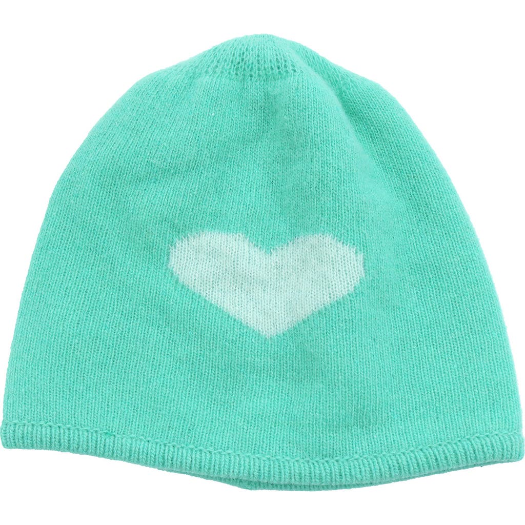 Portolano Heart Wool Blend Beanie In Blue