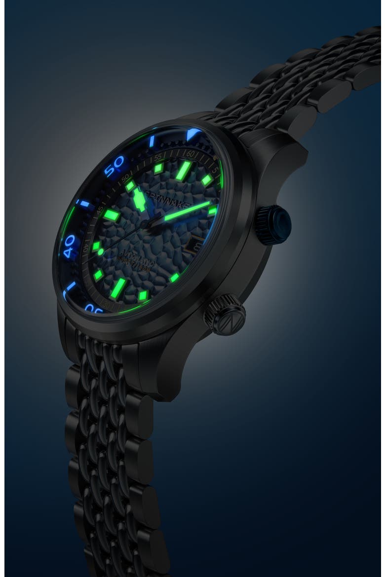 Bradner Automatic Bracelet Watch, 42mm, Alternate, color, BLUE