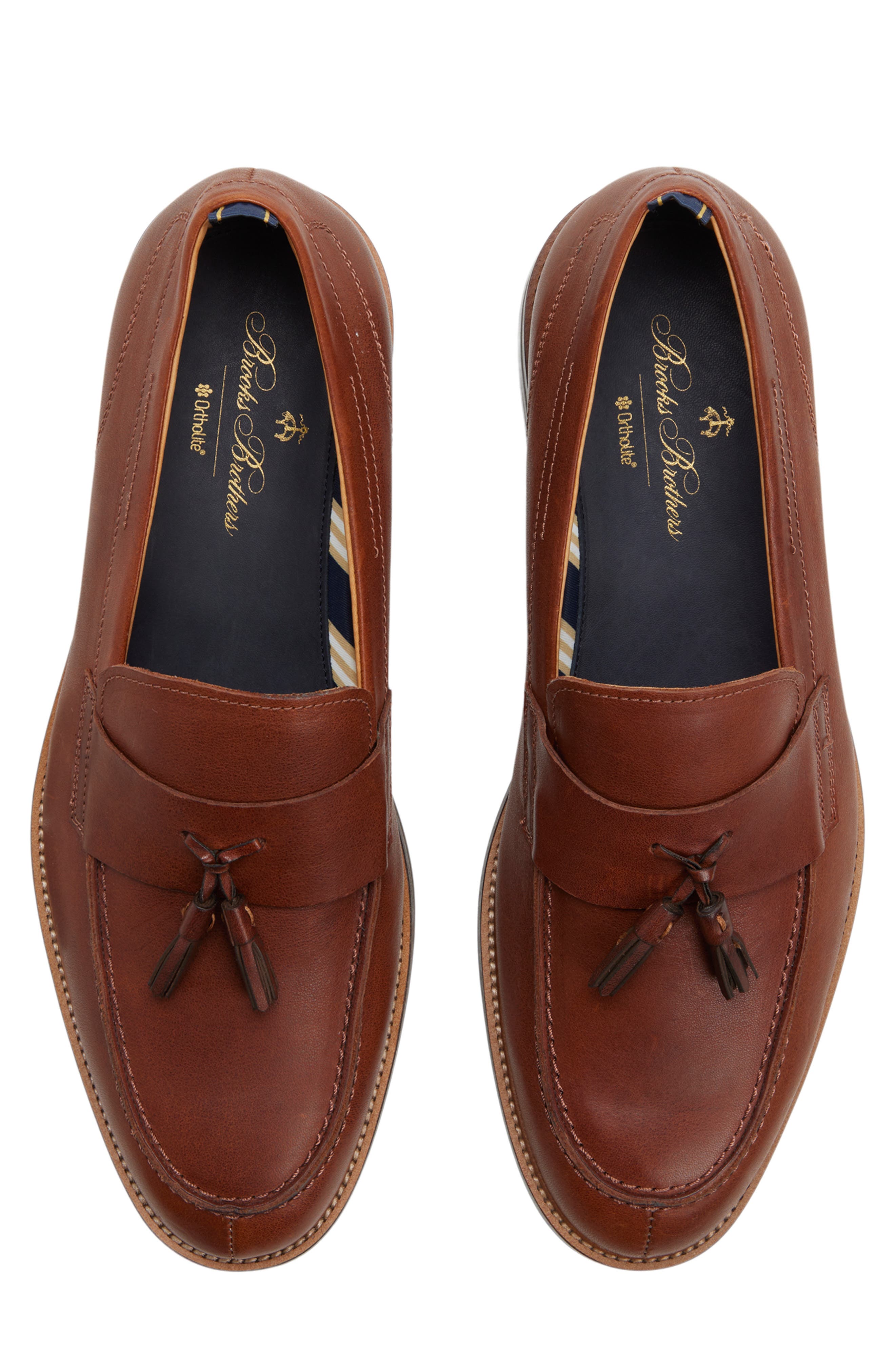 Brooks Brothers Bellmore Tassel Loafer, Alternate, color, Brown