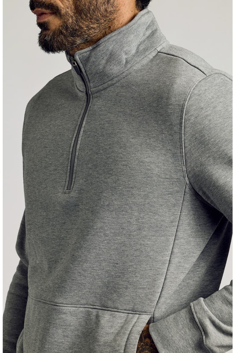 Fleece Quarter Zip Sweatshirt, Alternate, color, MEDIUM HEATHER GRAY
