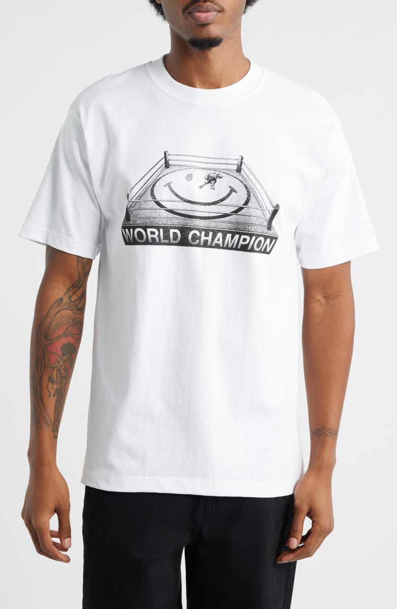 MARKET Smiley KO Cotton Graphic T-Shirt, Main, color, White