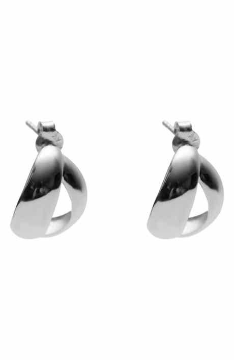 Argento Vivo Sterling Silver Cutout Circle Stud Earrings