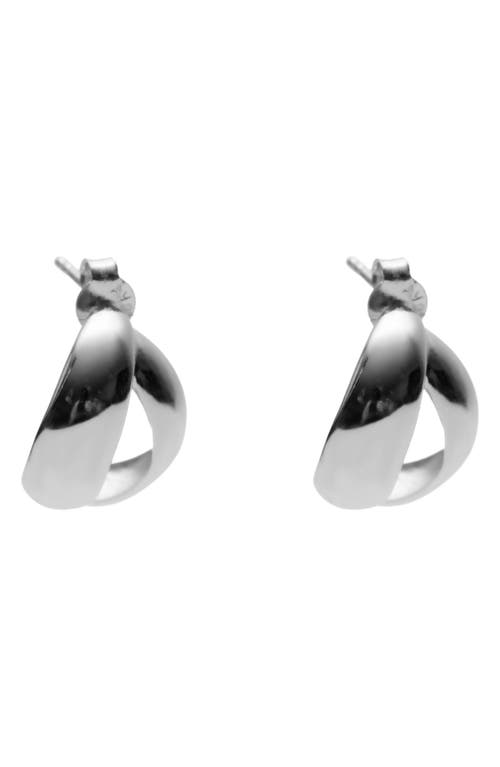 Argento Vivo Sterling Silver Cutout Circle Stud Earrings In Metallic