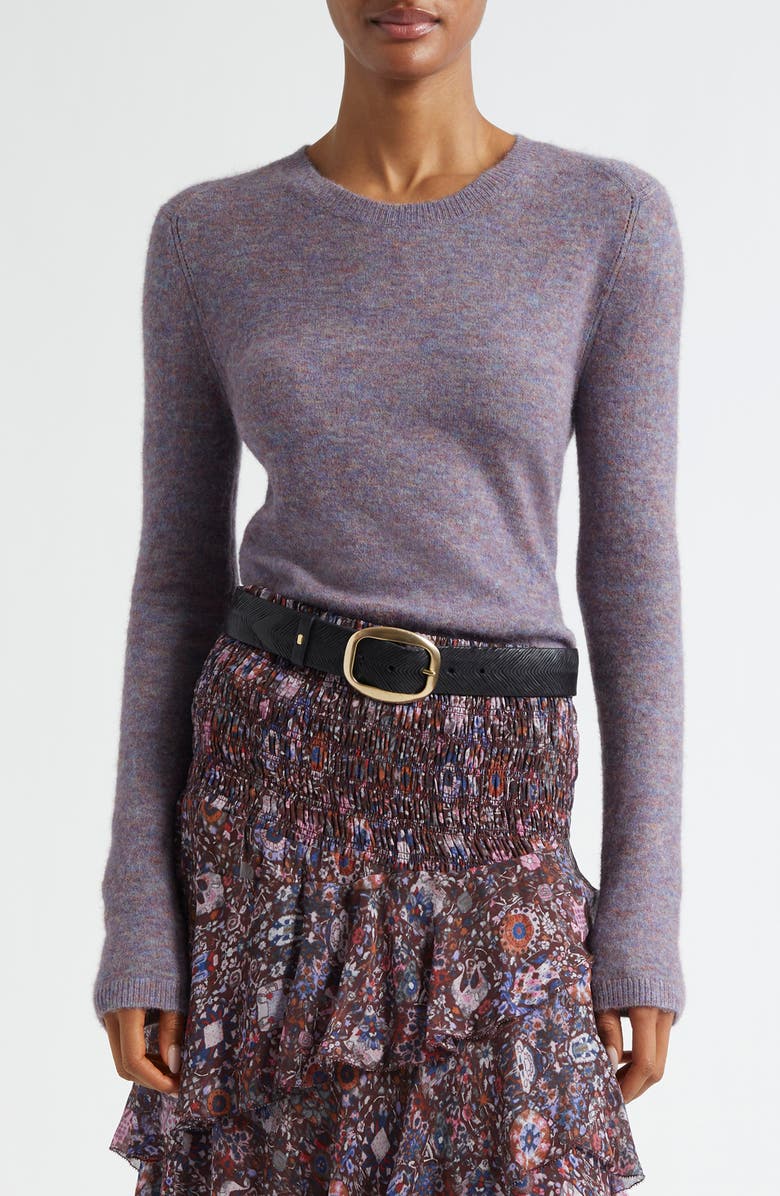 Isabel Marant Étoile Obiray Baby Alpaca Blend Crewneck Sweater, Main, color, Multicolor/ Blue