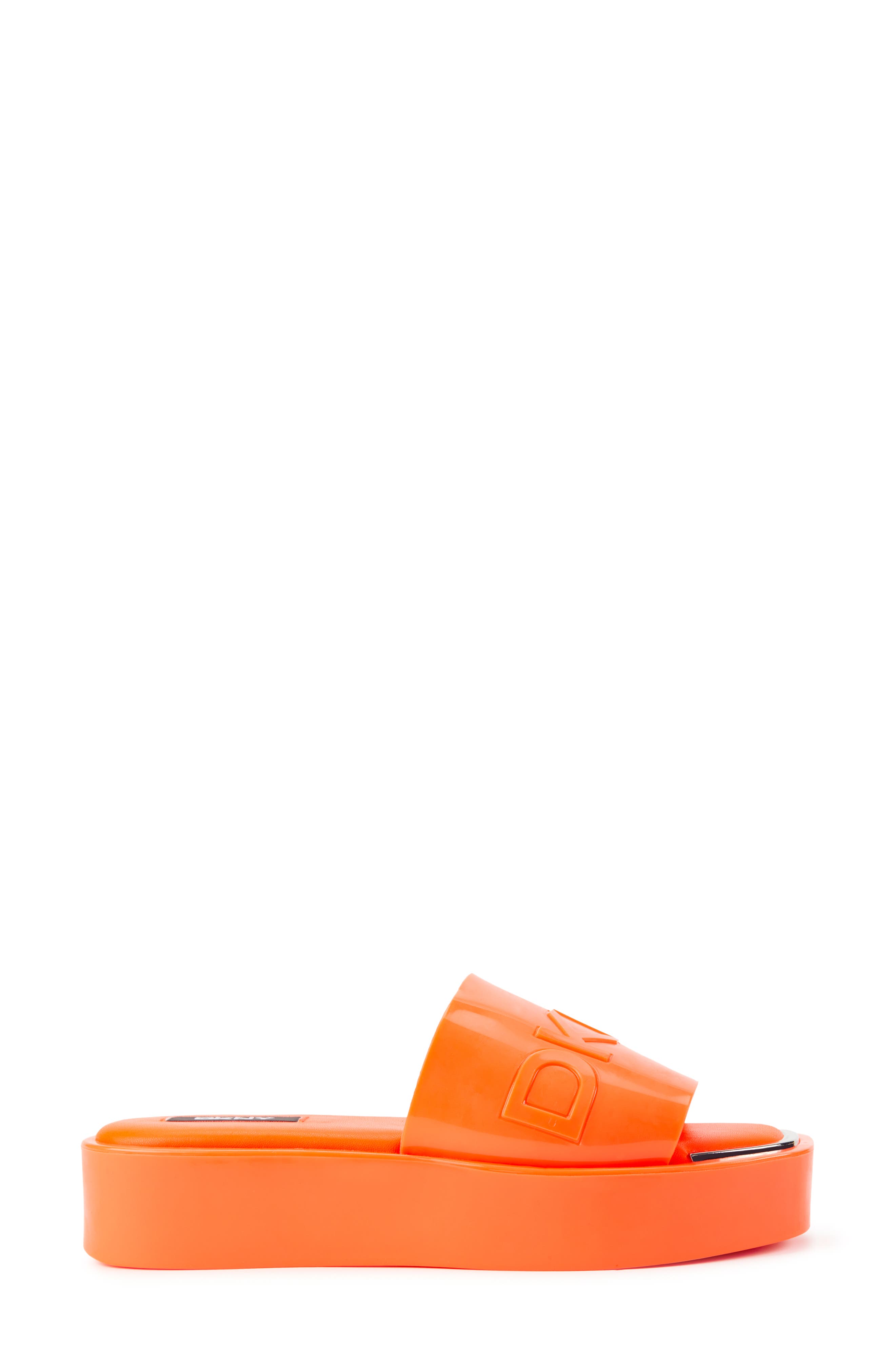 DKNY Laren Platform Slide Sandal, Alternate, color, Orange