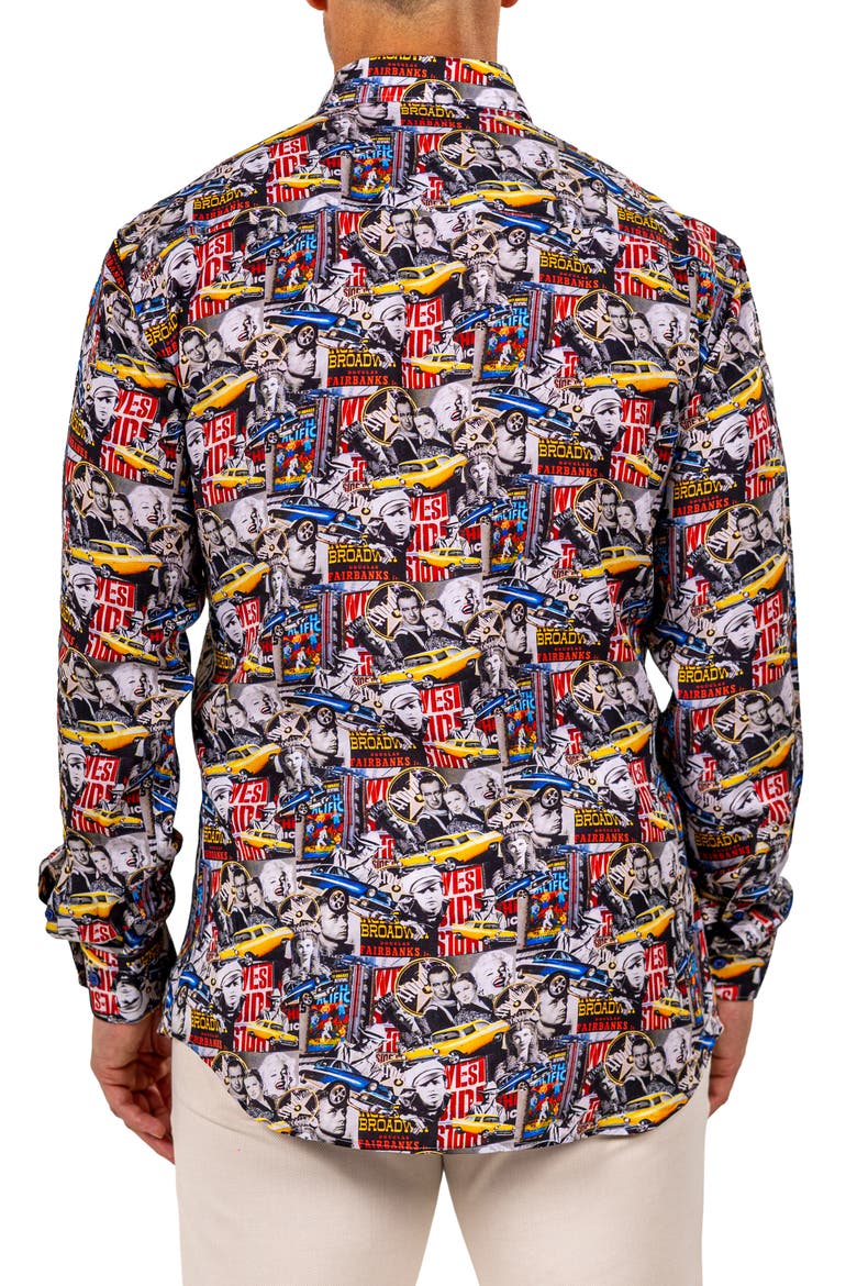 Fibonacci Marthyr 0321 Contemporary Fit Button-Up Shirt, Alternate, color, BLACK