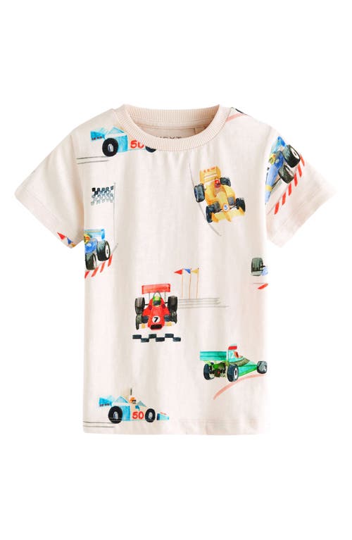 Next Kids' Race Car Print T-shirt In White