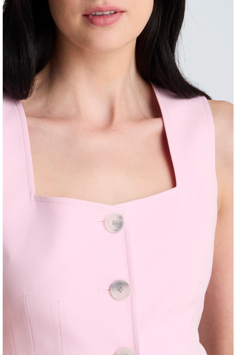 Square Neck Crop Fitted Vest, Alternate, color, CHINTZ PINK