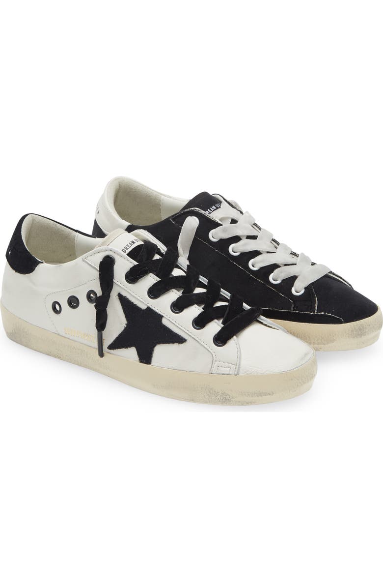 Golden Goose Super-Star Low Top Sneaker, Alternate, color, White/ Black