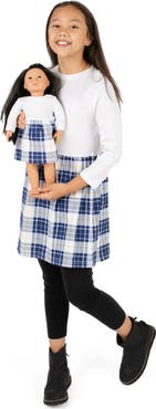 Leveret Girls Skirt Dress with Matching Doll Dress, 100% Cotton