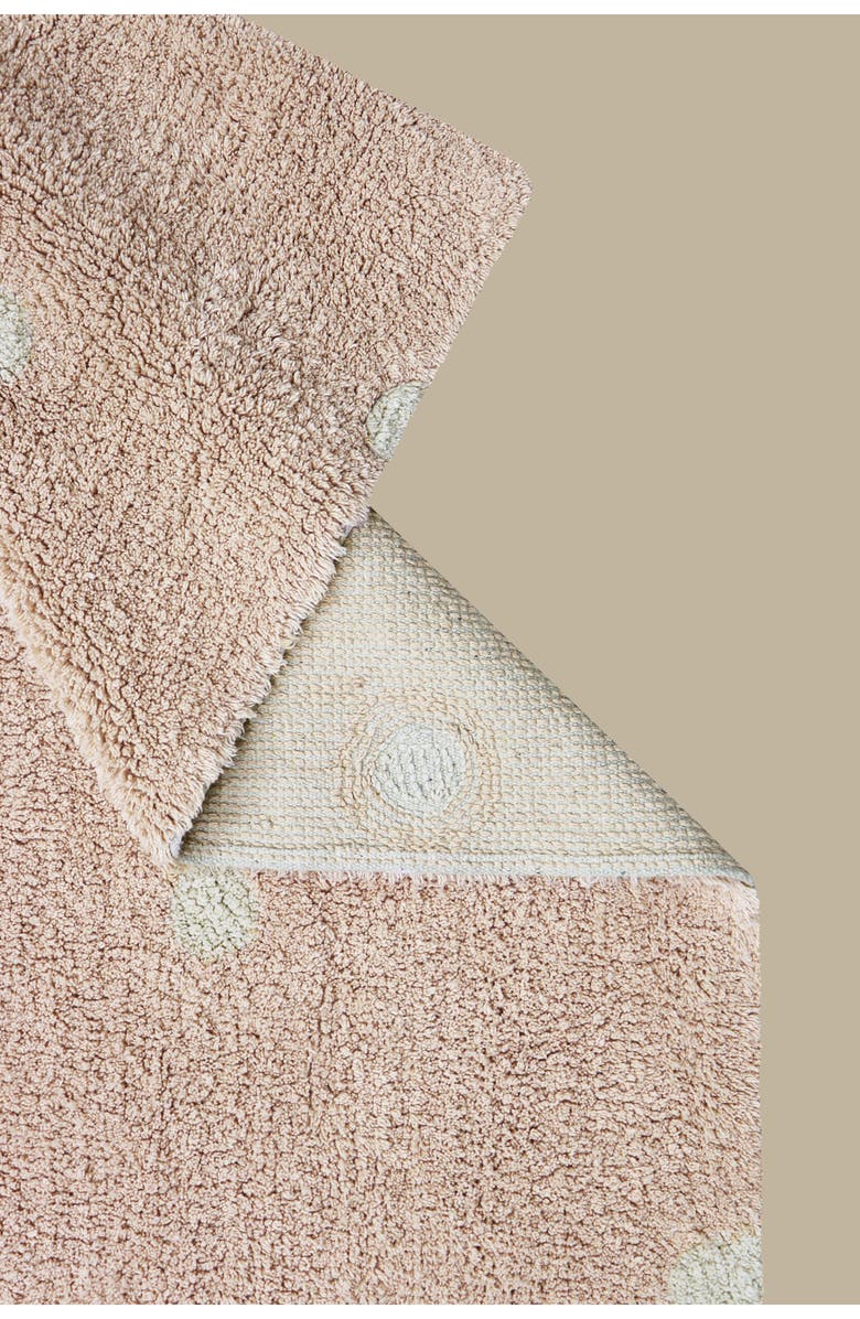 Lorena Canals Mini Polka Dot Washable Cotton Blend Rug, Alternate, color, Rose Natural