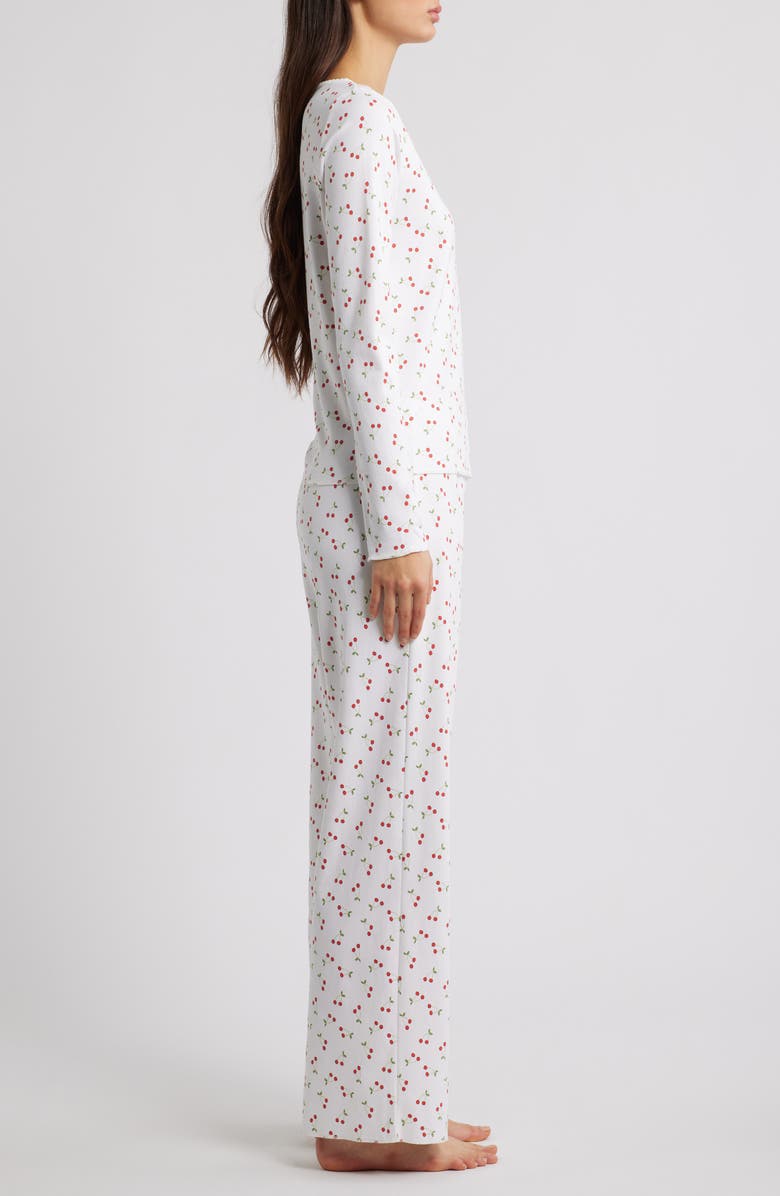 COZYLAND Ellie Cherry Pie Pima Cotton Pajamas, Alternate, color, Cherry Pie