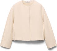 MANGO Oversize Fringe Cotton Jacket