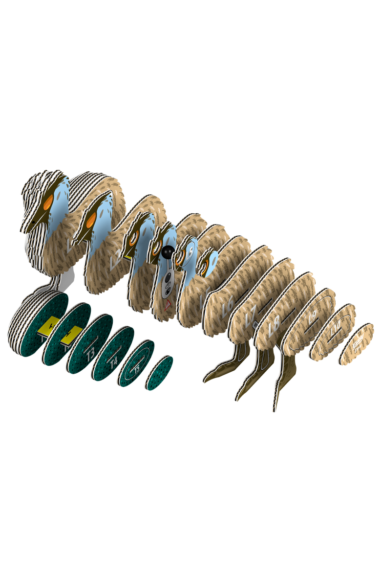 Eugy Puzzles Emu 3D Puzzle, Alternate, color, NO COLOR
