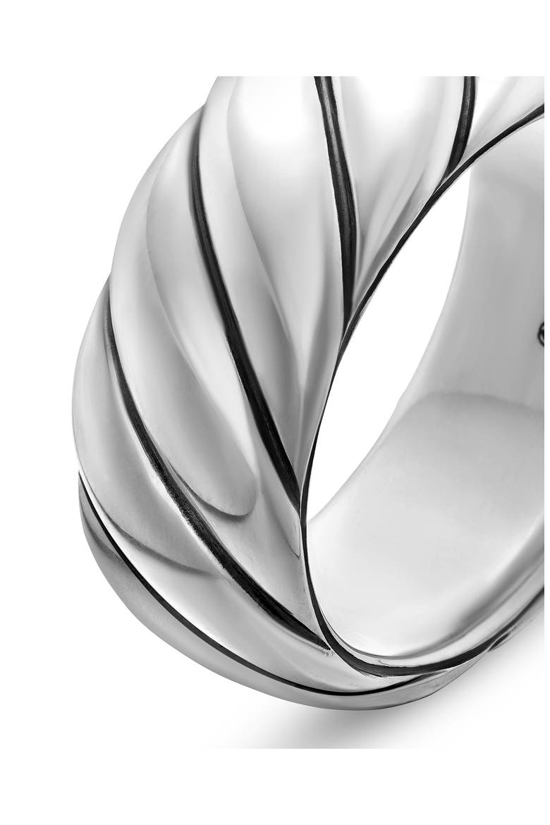 Sculpted Cable Band Ring in Sterling Silver, Alternate, color, STERLING SILVER