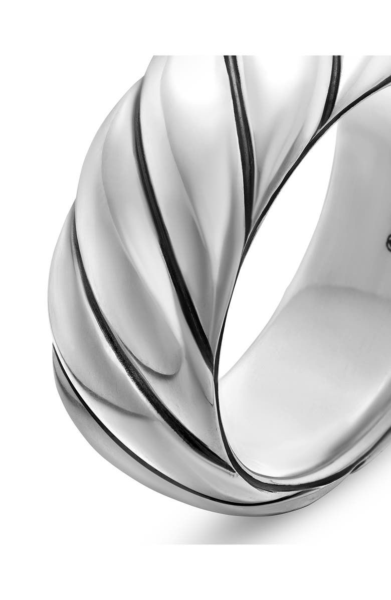 David Yurman Sculpted Cable Band Ring in Sterling Silver, Alternate, color, Sterling Silver
