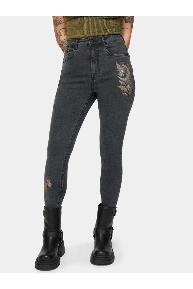 Hexborn Baba Yaga Denim Skinny Jean, Main, color, Grey