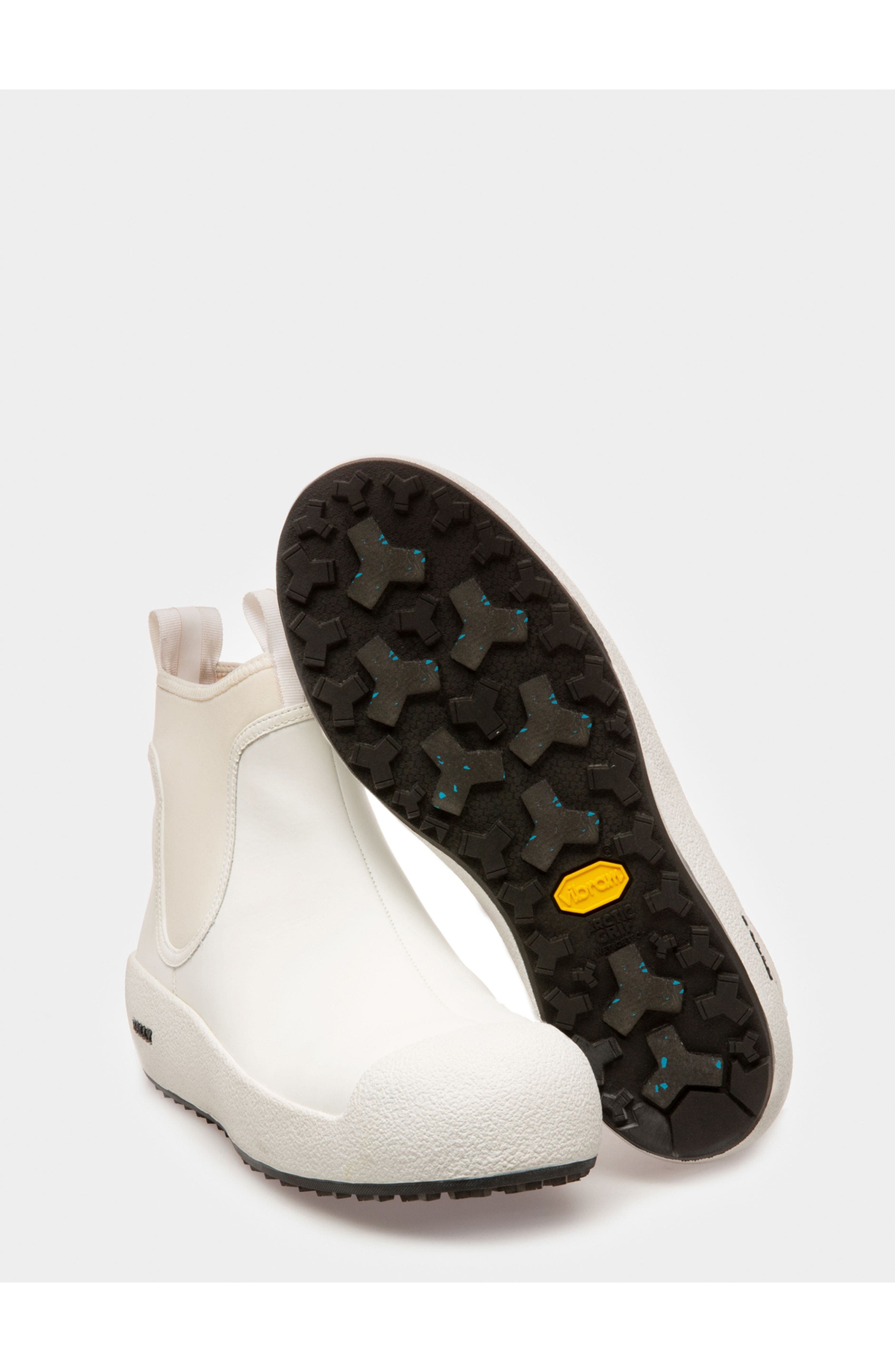 Bally Gadey Leather And Rubber Boots, Alternate, color, White