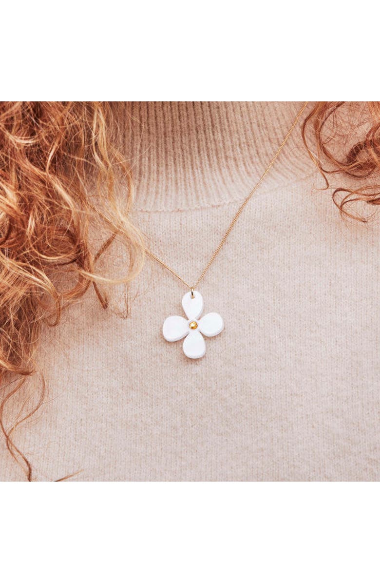 Toolally Daisy Pendant Necklace - Summer White, Alternate, color, Summer White
