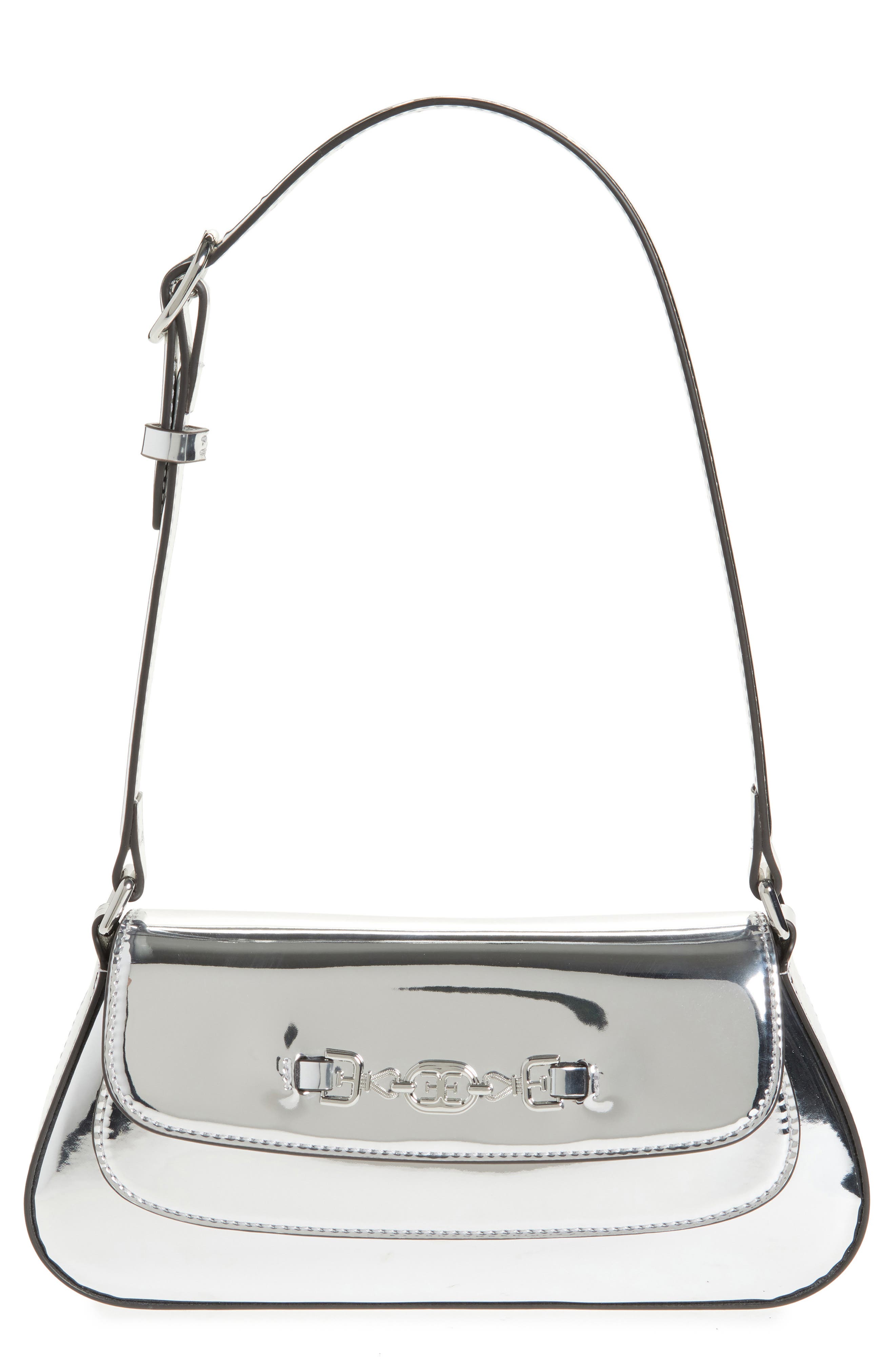 Sam Edelman Small Loraine Metallic Faux Leather Shoulder Bag, Main, color, 