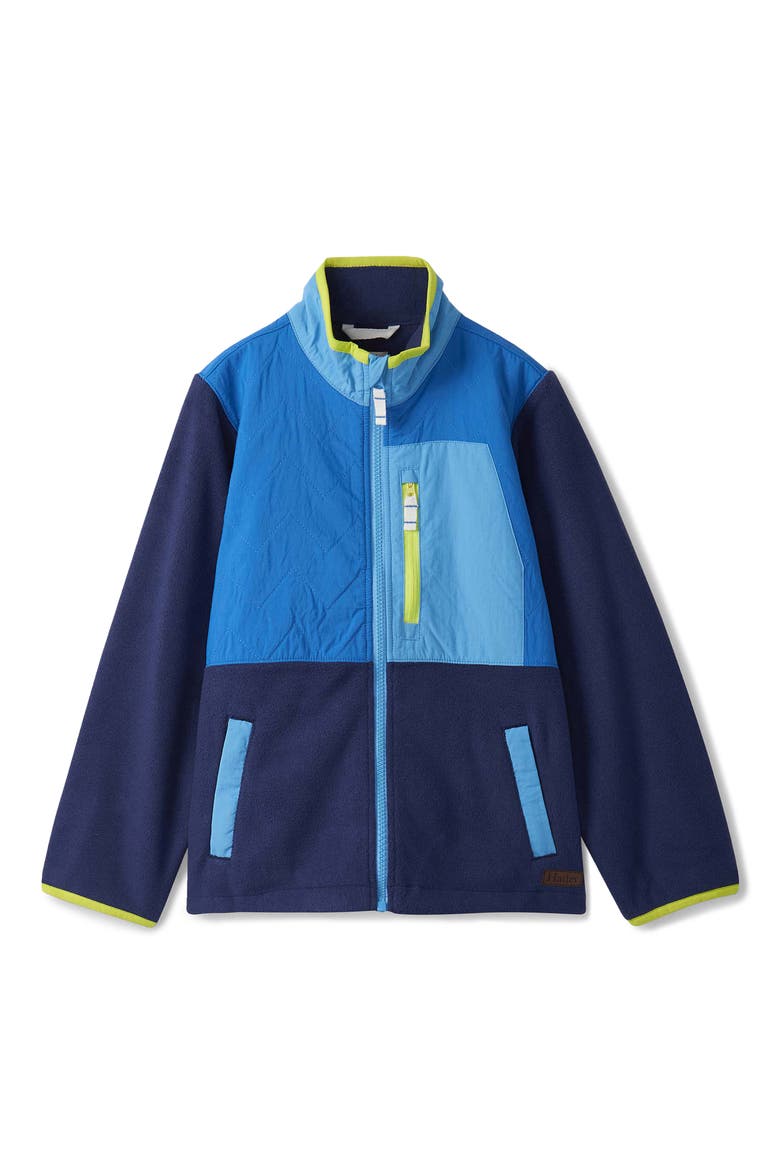 Kids' Colorblock Polar Fleece Jacket, Main, color, PATRIOT BLUE
