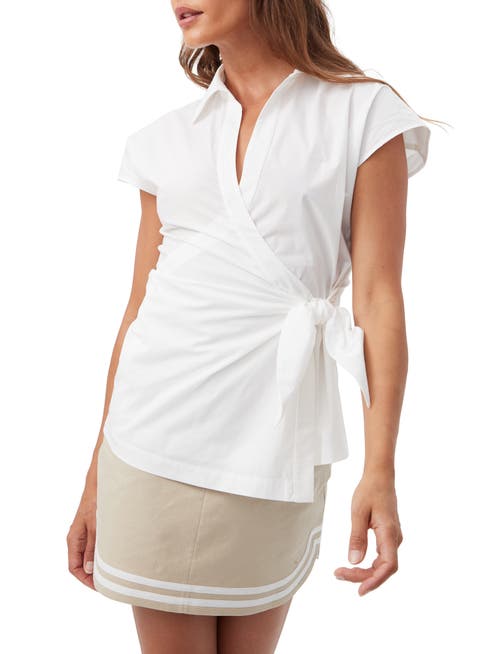Avant Poplin Wrap Top