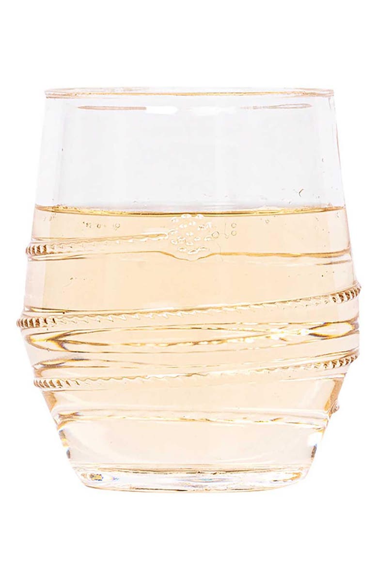 Juliska Amalia Acrylic Set of 4 Small Tumblers, Alternate, color, Clear