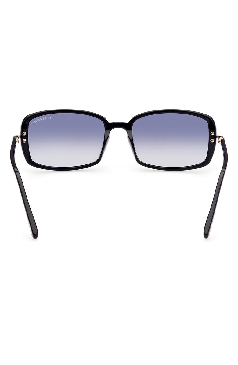 TOM FORD 56mm Polarized Rectangular Sunglasses, Alternate, color, 