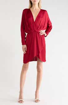 Charlie Satin Long Sleeve Dress