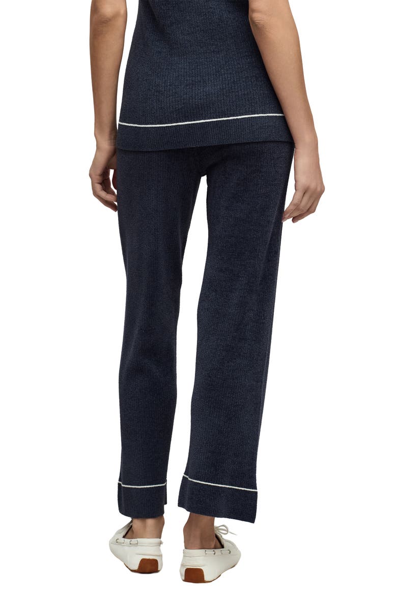 CozyChic® Ultra Lite® Contrast Stripe Rib Ankle Pants, Alternate, color, INDIGO-PEARL