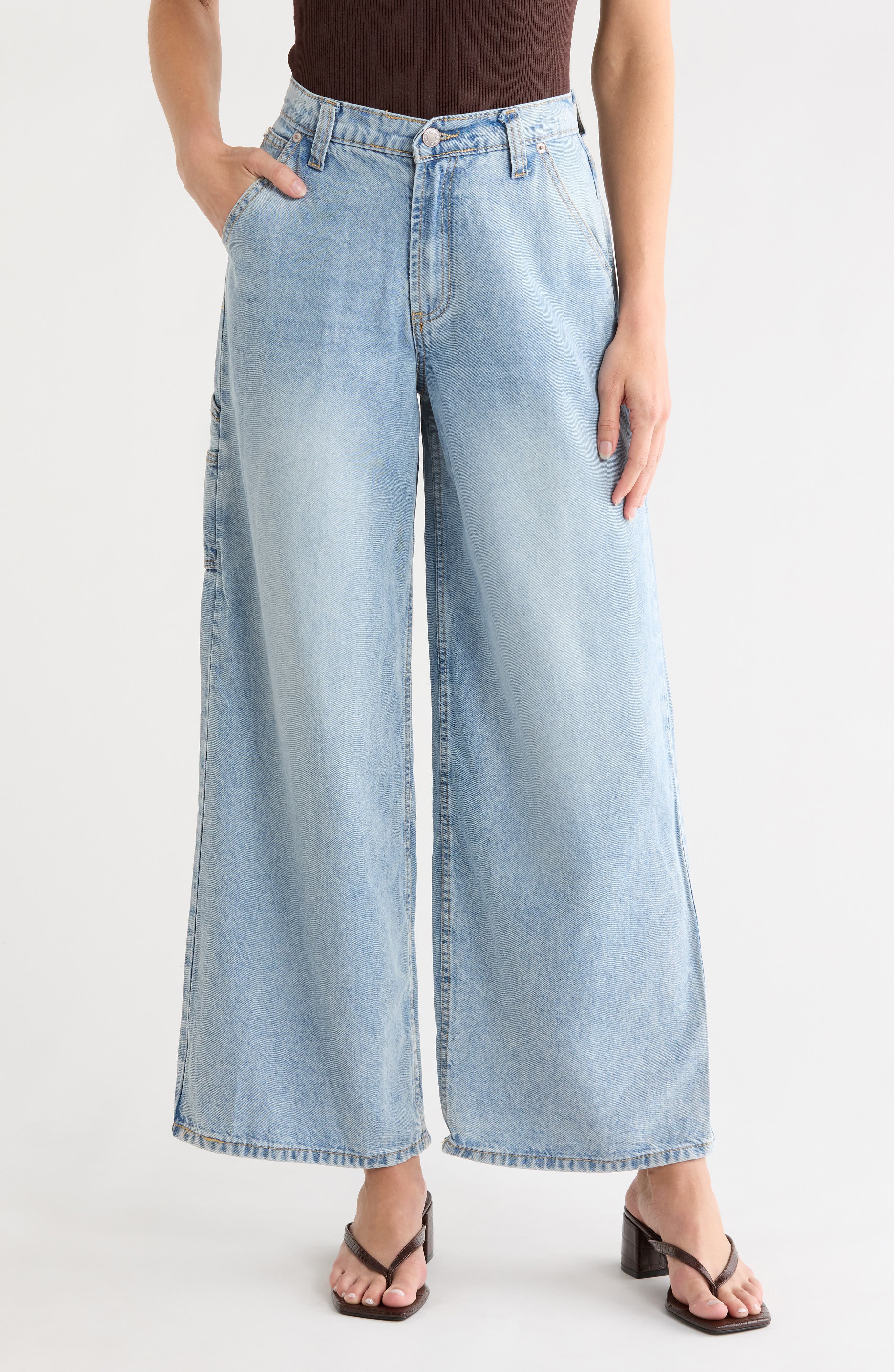 Joie Wide Leg Carpenter Jeans