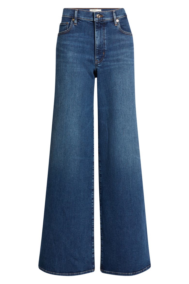 The Palace High Waist Wide Leg Jeans, Alternate, color, RINSE