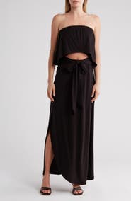 GO COUTURE Front Cutout Maxi Dress