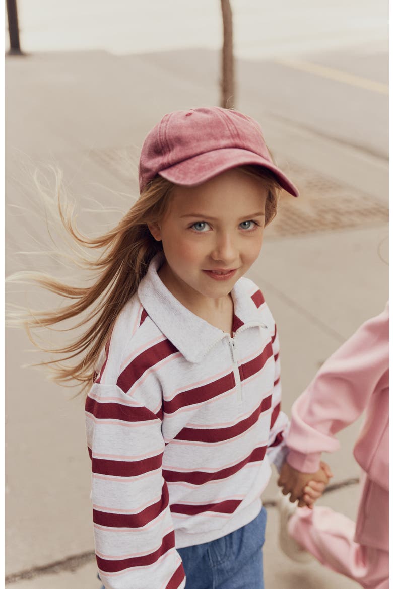 Kids' Quarter Zip Sweatshirt, Alternate, color, LIGHT HEATHER GREY