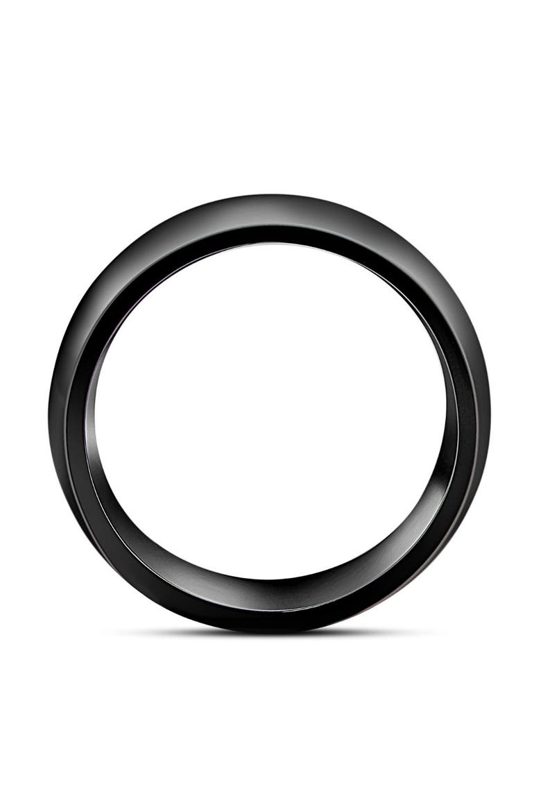 Men's Black Polished Bright Tungsten Ring Ring 7mm Comfort Fit Wedding Band, Alternate, color, Black Tungsten