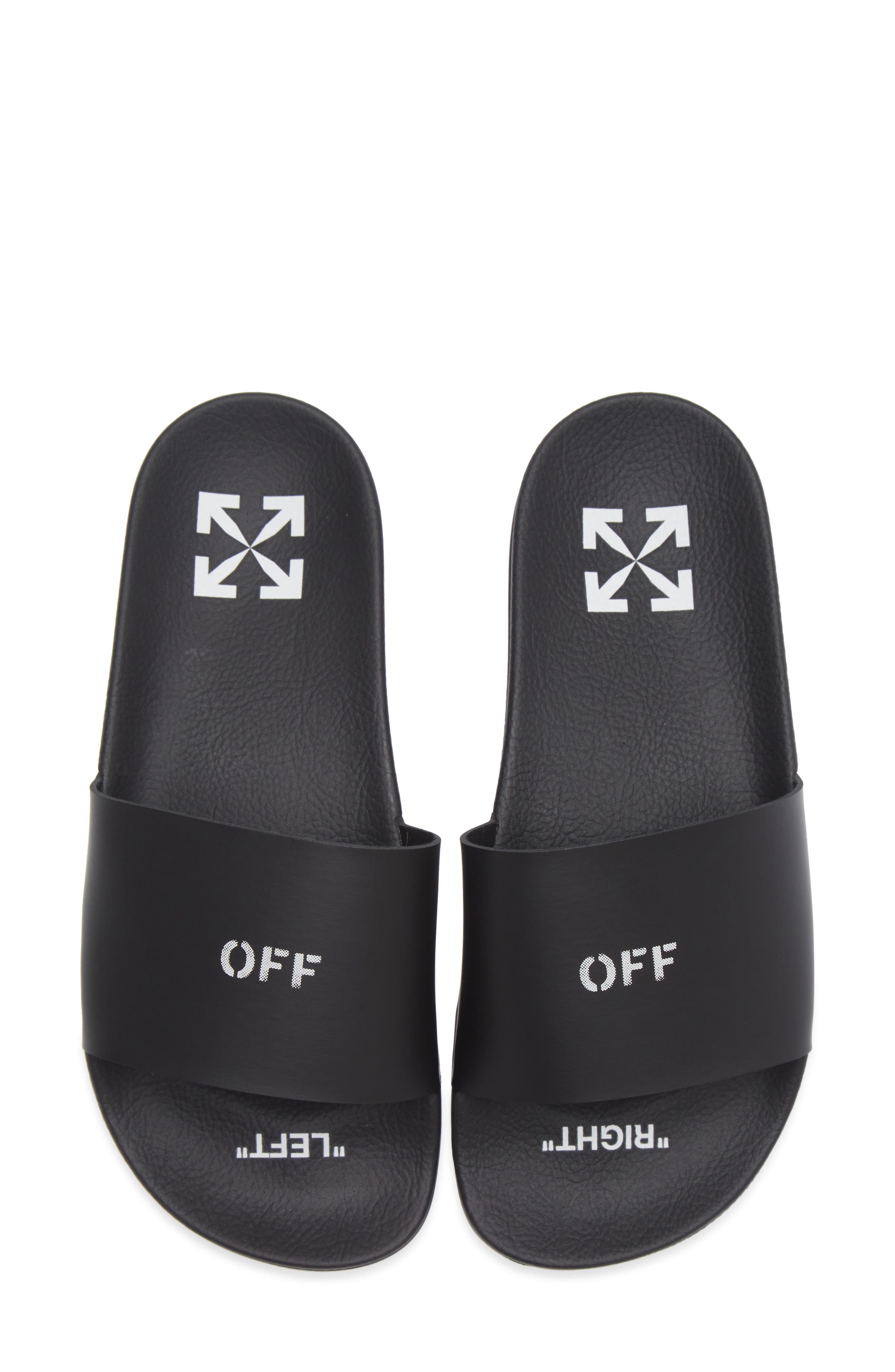 Off-White Pool Slide Sandal, Alternate, color, Black No Color