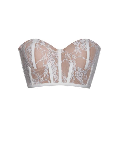 Miss Circle New Romantics Lace Corset Top In White